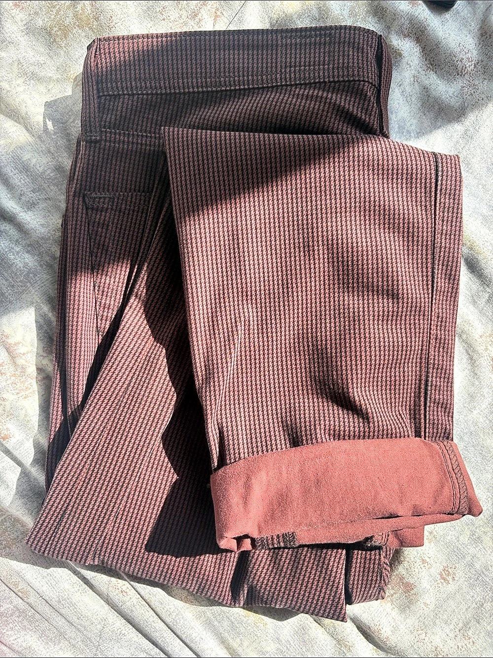 AG Adriano Goldschmied Tellis Houndstooth Skinny Jeans Waist 33 Like New